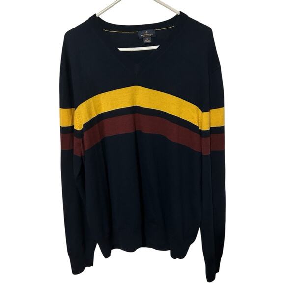Brooks Brothers Extra Fine Mereno wool men’s v-neck sweater. Size XL - Picture 1 of 4